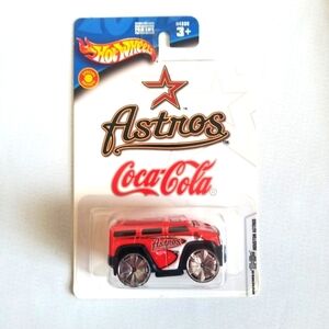 2004 Coca Cola Hot Wheels Huston Astros 1:64 Red Hummer H2 Diecast Car/Vehicle